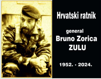 TUŽNA VIJEST Preminuo general Bruno Zorica Zulu, zapovjednik mnogih ratnika iz Podstrane