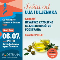 Večeras svi na Feštu uja i uljenaka u Gornjoj Podstrani – početak u 20 sati!