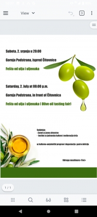 Kulturno ljeto - Fešta od ulja i uljenaka