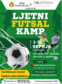 Ljetni futsal kamp u organizaciji MNK Podstrana i TZ Podstrana